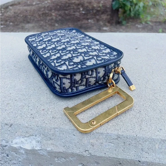 Dior Oblique Diorquake Clutch Blue - Picture 4 of 8